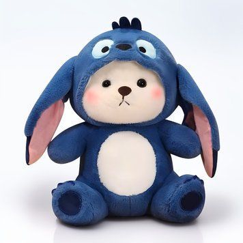 Великий плюшевий ведмедик в костюмі Stitch 45 см. 0144 фото