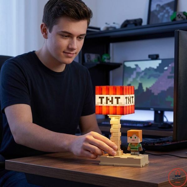 Нічник Майнкрафт (світильник Minecraft) 18 см. &laquo;TNT&raquo; 0147 фото